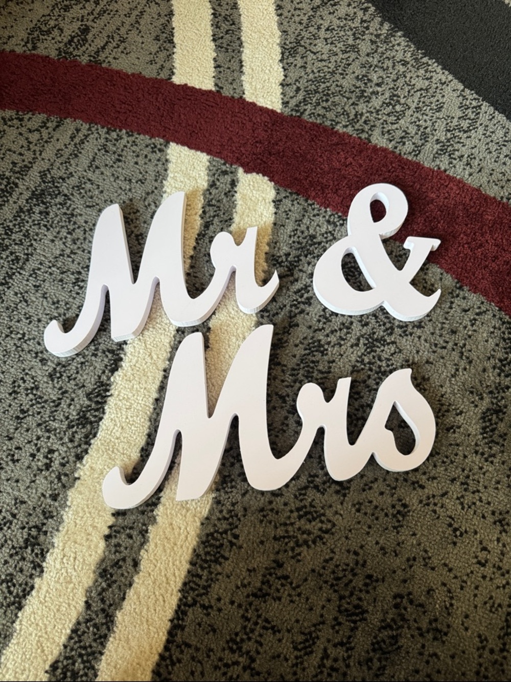 White 'Mr & Mrs' Wedding Sign - Home Party Supplies